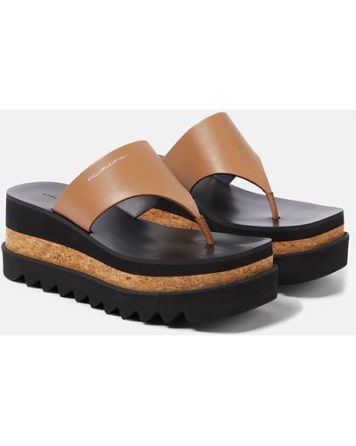 Stella McCartney Sneak-elyse Platform Sandals - Brown