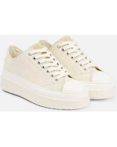 Isabel Marant Austen Suede-trimmed Sneakers - White