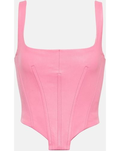 Stouls Leather Bustier - Pink