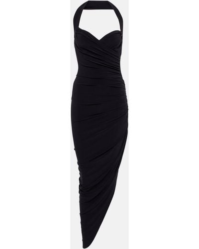 Norma Kamali Cayla Side Drape Gown - Black