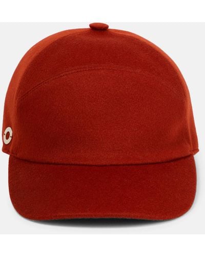 Loro Piana Cashmere Baseball Cap - Red
