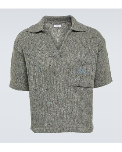 ERL Wool-blend Polo Sweater - Grey