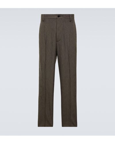 Visvim Mccloud Santome Wool-blend Straight Pants - Grey