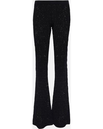 Givenchy 4g Jacquard Flared Pants - Black