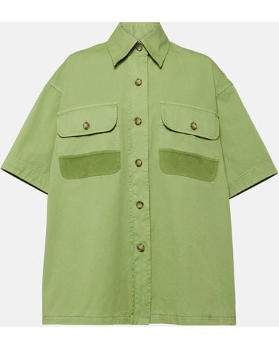 Stella McCartney Cotton Canvas Shirt - Green