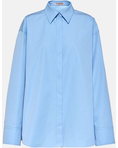 Valentino Cotton Poplin Shirt - Blue