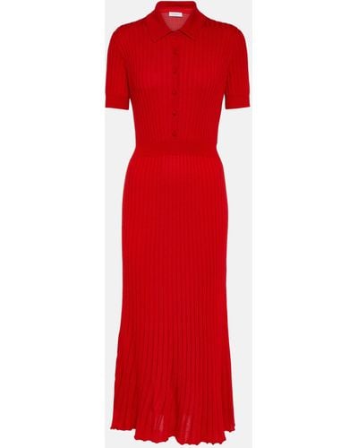 Gabriela Hearst Amor Silk And Cashmere Midi Dress - Red