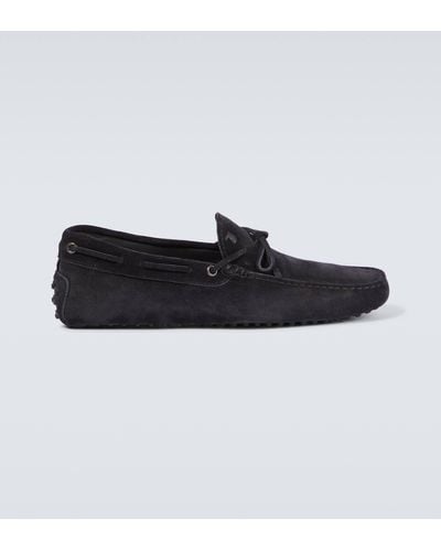 Tod's Gommino Suede Driving Shoes - Black