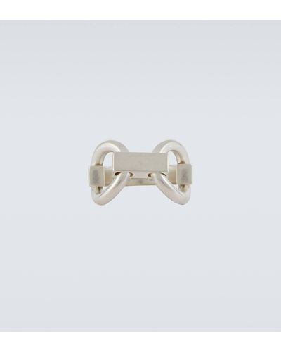 Jil Sander Chain-link Sterling Silver Ring - White