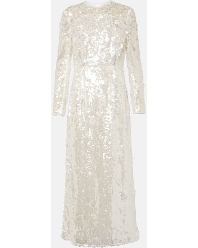 Emilia Wickstead Bridal Amiria Sequined Gown - White