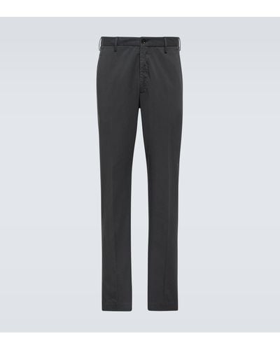 Incotex Cotton Straight Pants - Grey