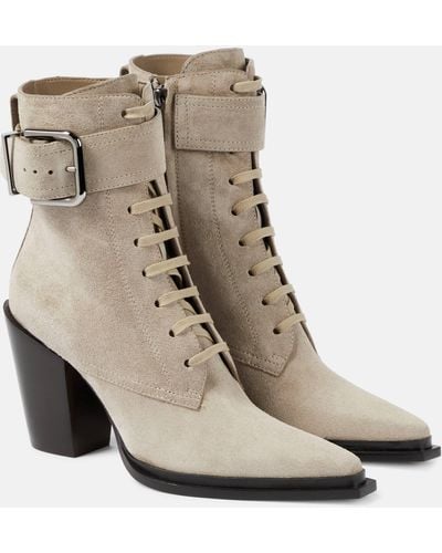 Jimmy Choo Myos Suede Ankle Boots - Natural