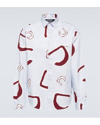 Jacquemus 'simon' Patterned Shirt, - White