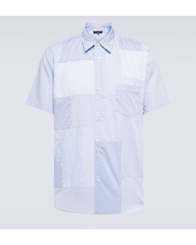 Comme des Garçons Comme Des Garcons Homme Patchwork Striped Cotton Shirt - Blue