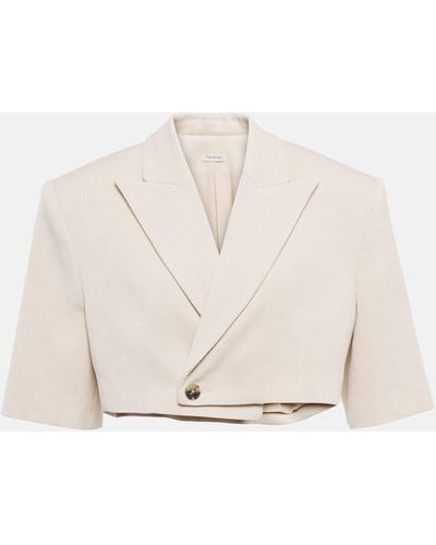 The Mannei Wjosa Wool, Silk, And Linen Blazer - White