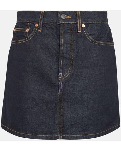 Wardrobe NYC Denim Miniskirt - Blue