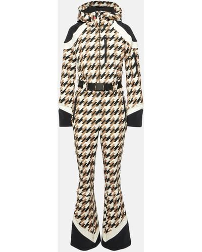 Perfect Moment Allos Houndstooth Ski Suit - White