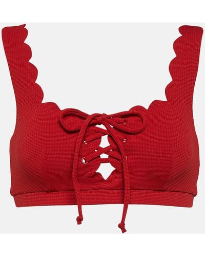 Marysia Swim Palm Springs Tie Bikini Top - Red