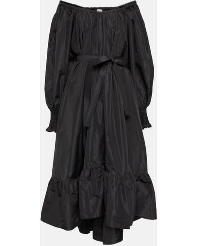 Patou Off-shoulder Faille Maxi Dress - Black