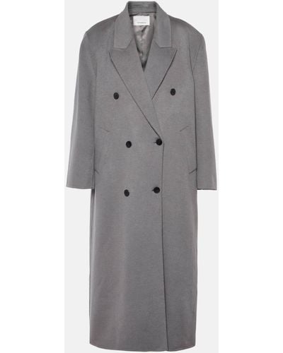 Frankie Shop Gaia Double-breasted Wool-blend Coat - Grey