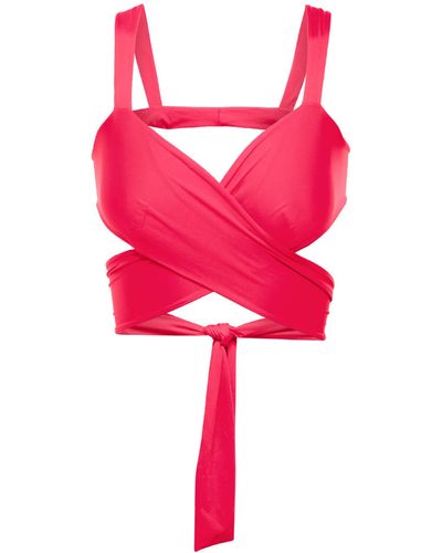 Magda Butrym Wrap-tie Bikini Top - Red