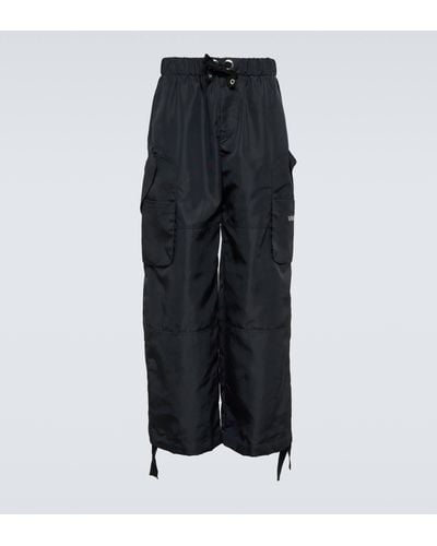 Versace Technical Wide-leg Cargo Pants - Black
