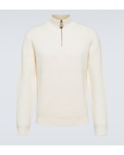 JW Anderson Wool Half-zip Sweater - White