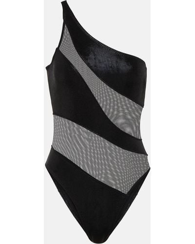 Norma Kamali Panelled One-shoulder Swimsuit - Black