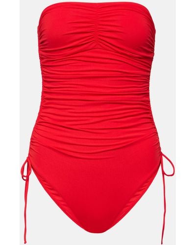 Melissa Odabash Sydney Strapless Swimsuit - Red