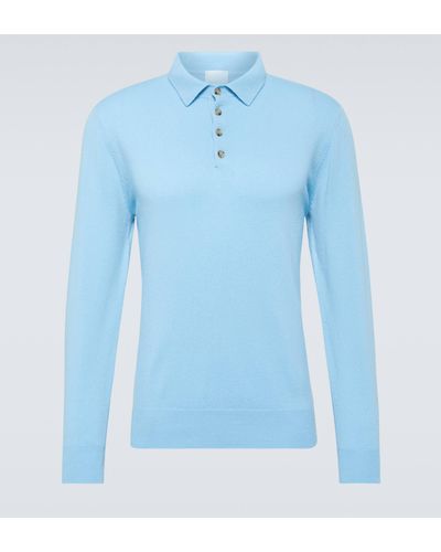 Allude Cashmere Polo Sweater - Blue