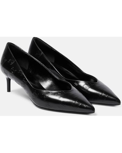 Max Mara Polished Leather Pumps - Black