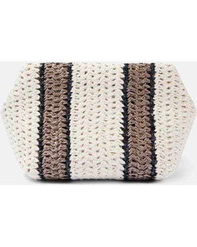 Brunello Cucinelli Small Crochet Crossbody Bag - Natural