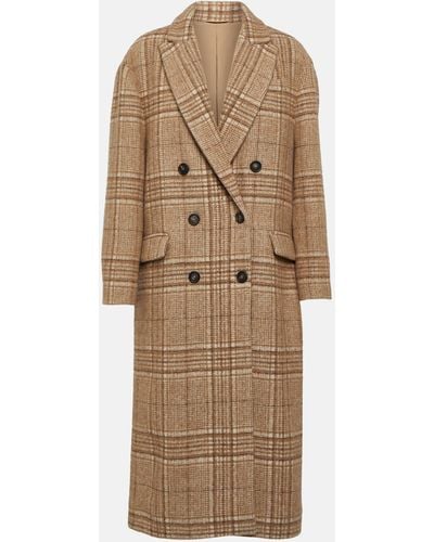 Brunello Cucinelli Double-breasted Wool-blend Coat - Natural