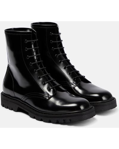 The Row Ranger Patent Leather Ankle Boots - Black