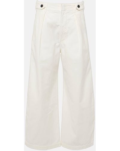 Citizens of Humanity Payton High-rise Twill Wide-leg Pants - White