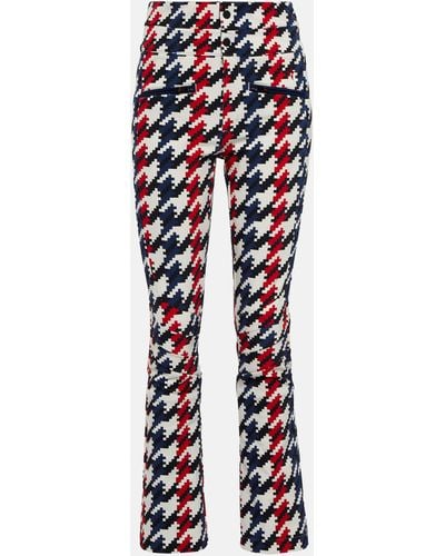Perfect Moment Aurora High-rise Houndstooth Softshell Ski Pants - Multicolour