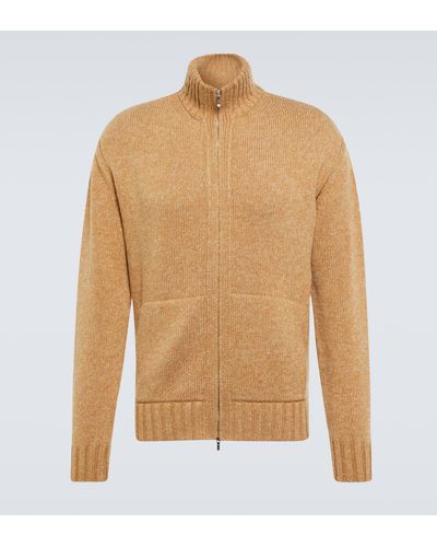 Loro Piana Cashmere Zip-up Sweater - Natural