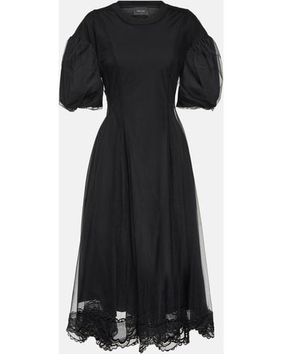 Simone Rocha Cotton Midi Dress - Black