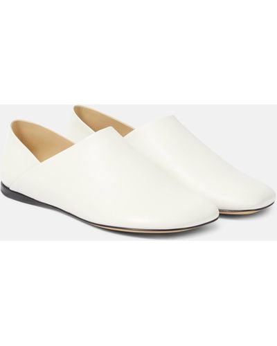 Loewe Toy Leather Slippers - White