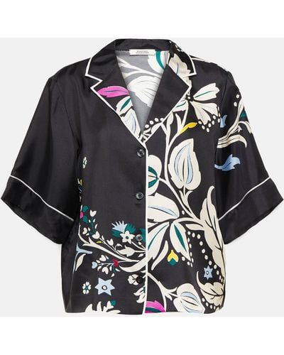 Dorothee Schumacher Floral Silk Shirt - Black