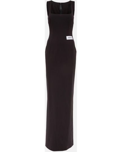 Dolce & Gabbana Kim Dolce&gabbana Long Jersey Stitch Milano Dress - Black