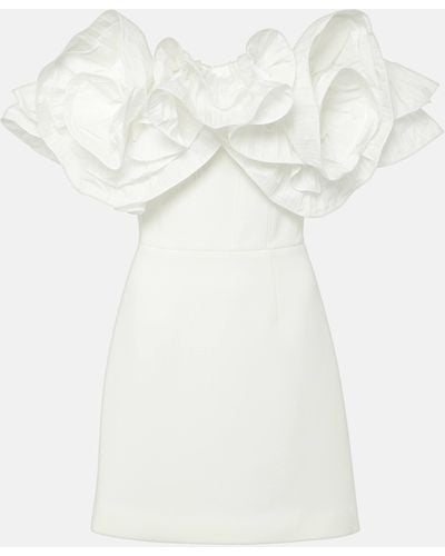 Rebecca Vallance Bridal Tessa Ruffled Mini Dress - White