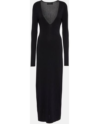 Nili Lotan Iffet Knitted Maxi Dress - Black