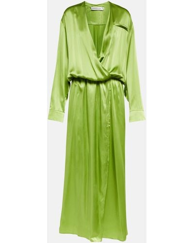 Christopher Esber Printed Silk Shirt Dress - Green