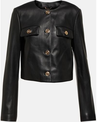 Versace Medusa Leather Jacket - Black