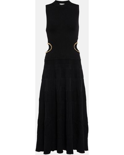 Jonathan Simkhai Tommi Ribbed-knit Cutout Midi Dress - Black