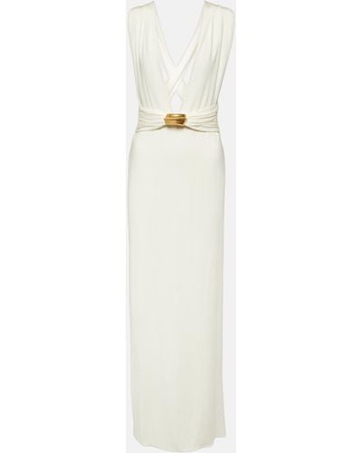 Tom Ford Cutout Jersey Gown - White