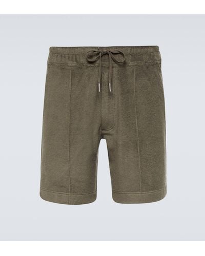 Tom Ford Cotton Terry Shorts - Green