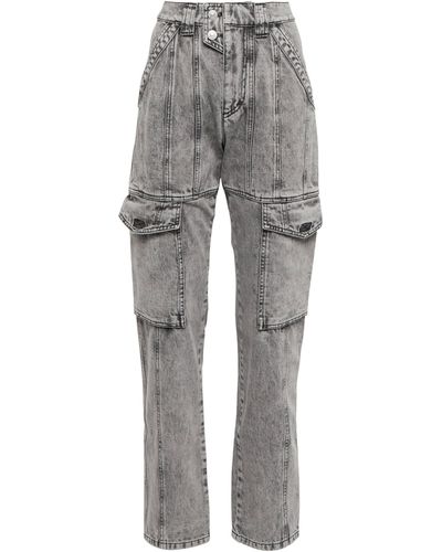 Isabel Marant Vayoneo High-rise Cargo Jeans - Grey