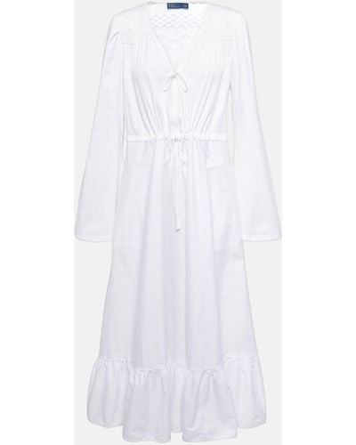 Polo Ralph Lauren Cotton Midi Dress - White